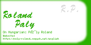 roland paly business card